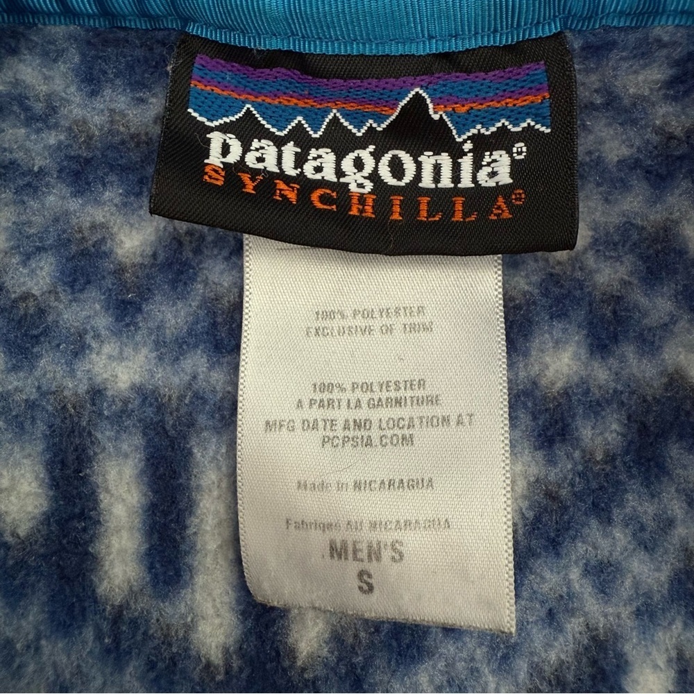 Men’s Vintage Patagonia Synchilla Nordic Fisher Snap-T Pullover Jacket Small - Picture 13 of 16